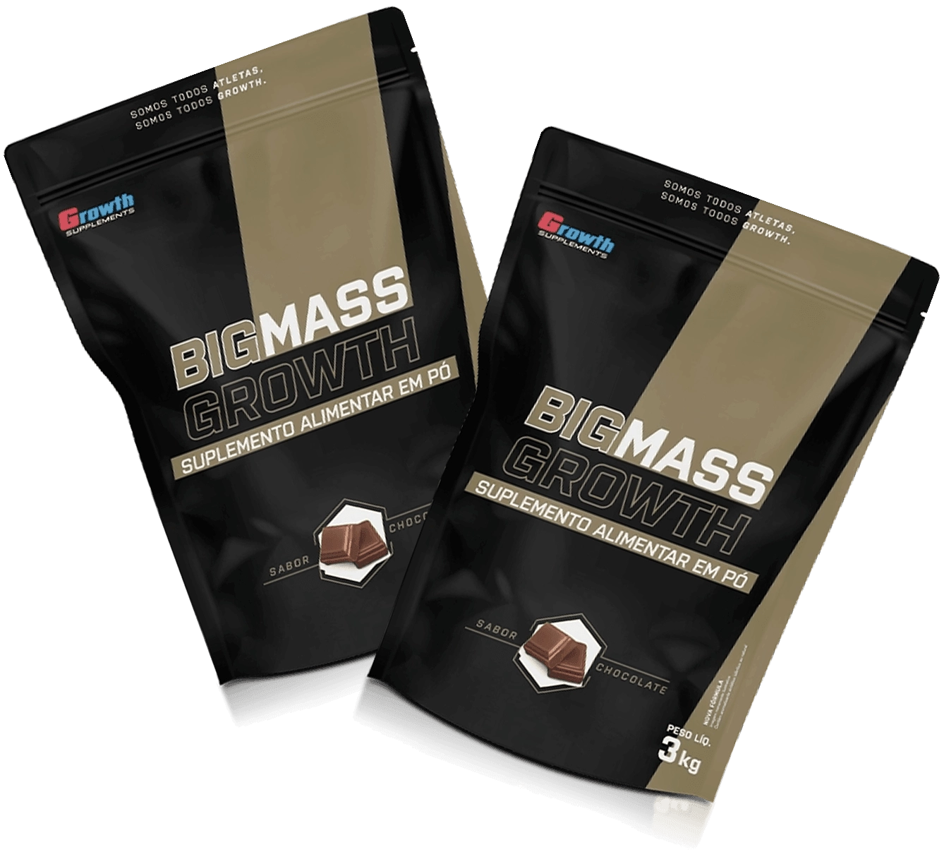 GROWTH SUPPLEMENTS - Imagem ilustrativa embalagens de big mass