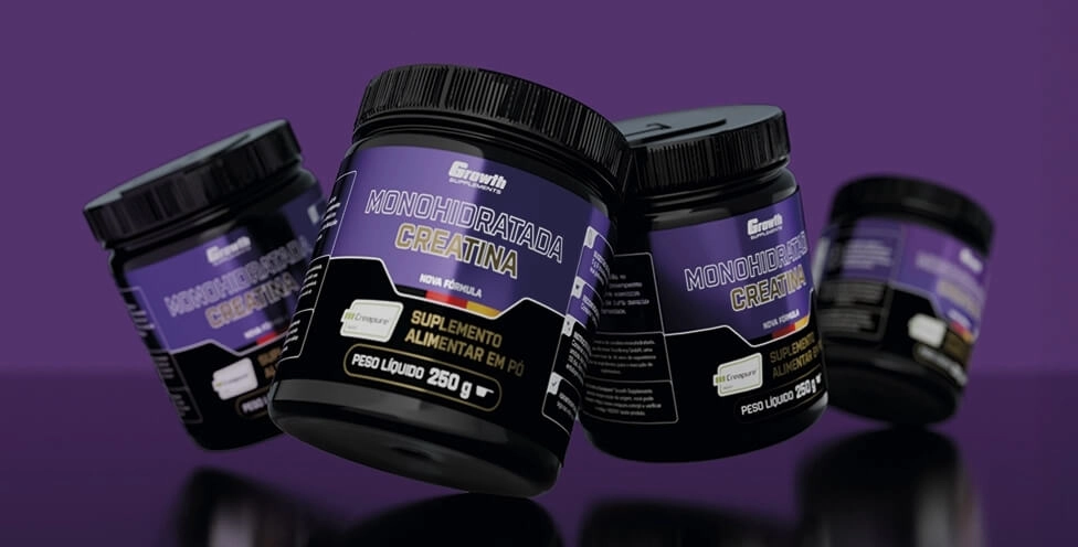 GROWTH SUPPLEMENTS - Imagem ilustrativa embalagens de creatina