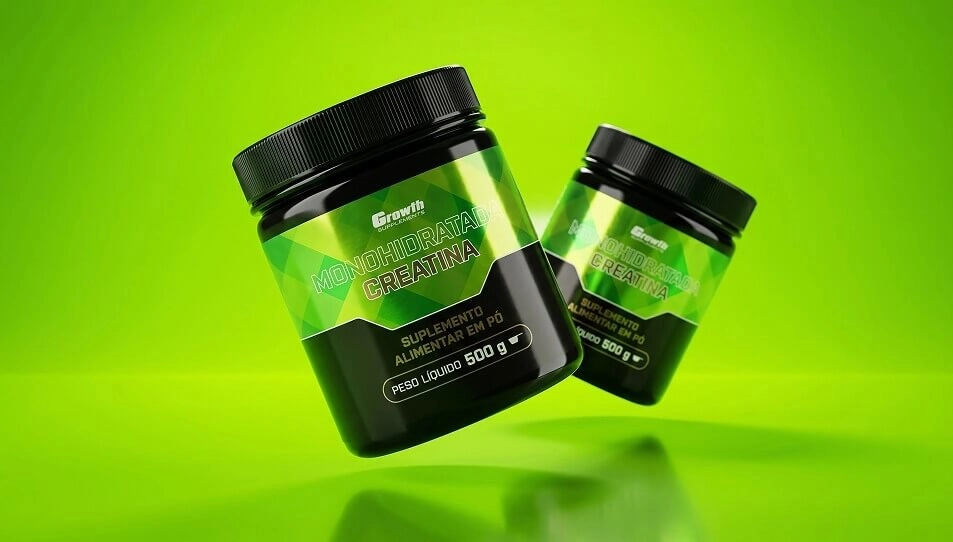 GROWTH SUPPLEMENTS - Imagem ilustrativa embalagens de creatina