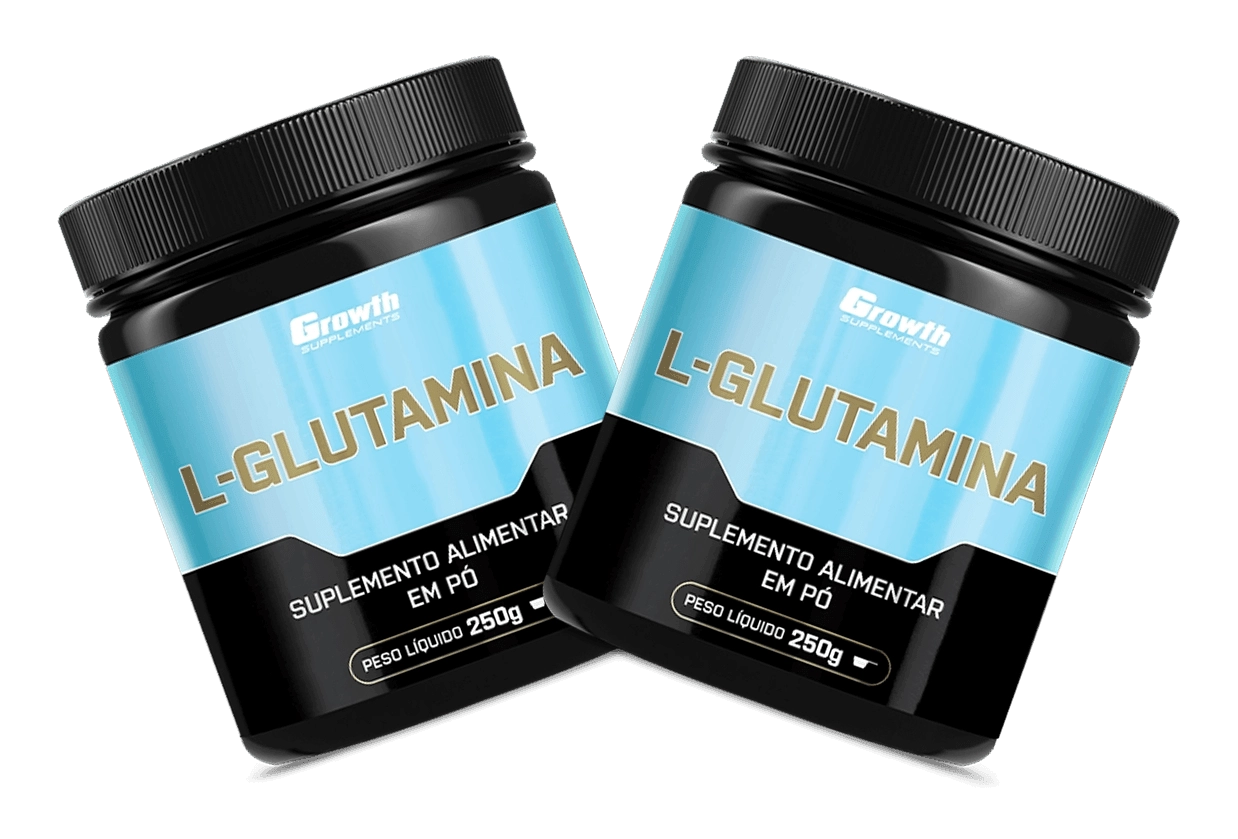 GROWTH SUPPLEMENTS - Imagem ilustrativa embalagens de glutamina