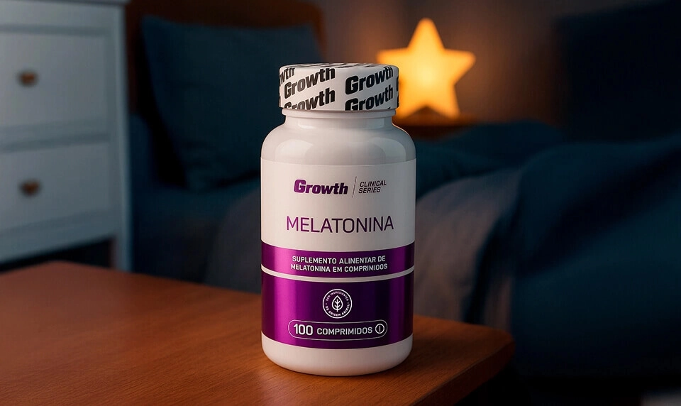 GROWTH SUPPLEMENTS - Imagem ilustrativa Melatonina comprimido