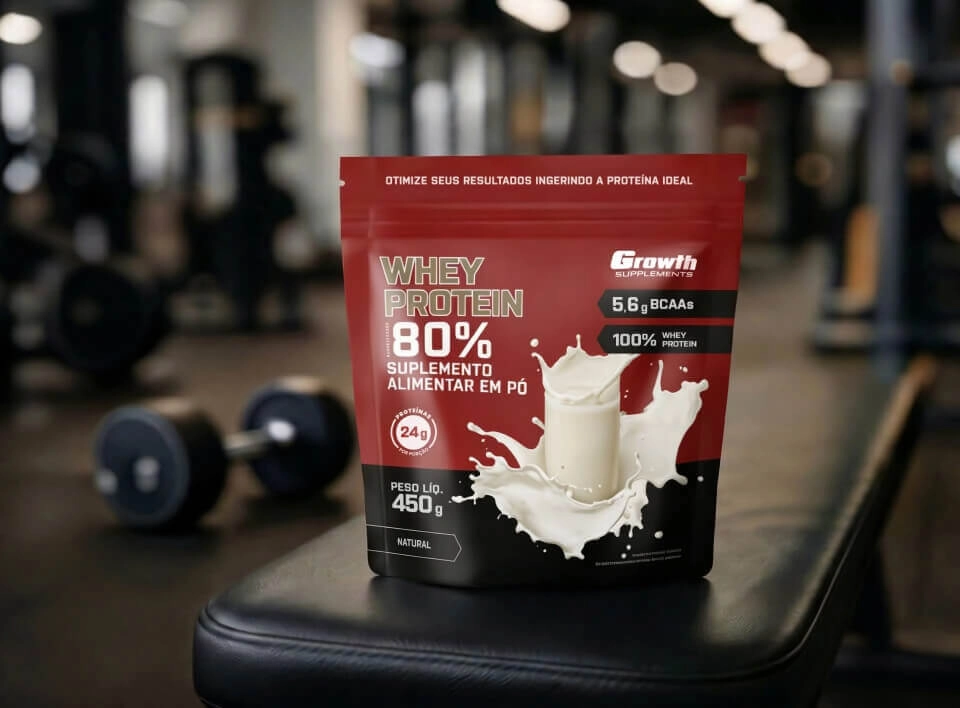 IMAGEM ILUSTRATIVA WHEY CONCENTRADO 80% 450G