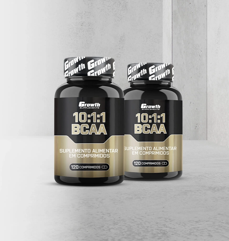 GROWTH SUPPLEMENTS - Imagem ilustrativa embalagens de BCAA 10:1:1