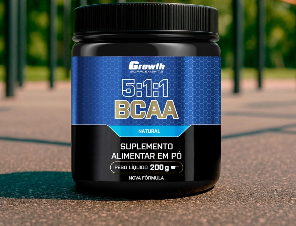 GROWTH SUPPLEMENTS - Imagem ilustrativa embalagem de BCAA 5:1:1