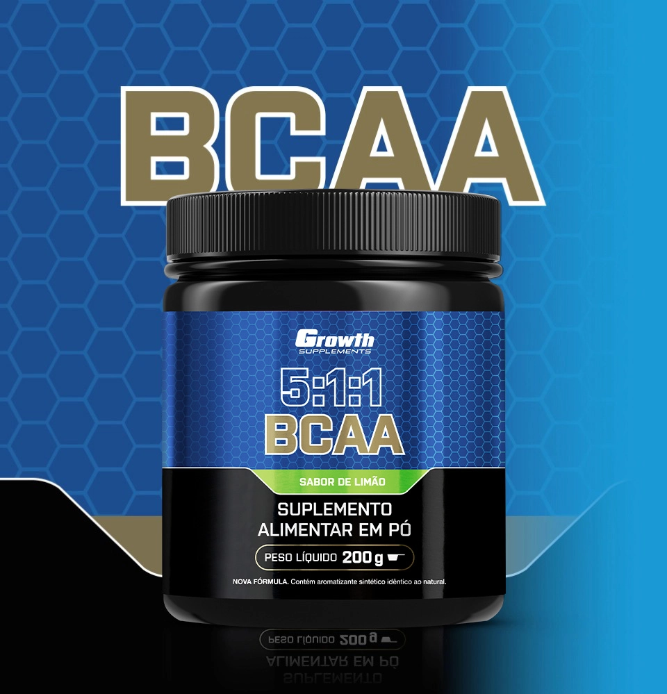 GROWTH SUPPLEMENTS - Imagem ilustrativa embalagem de BCAA 5:1:1