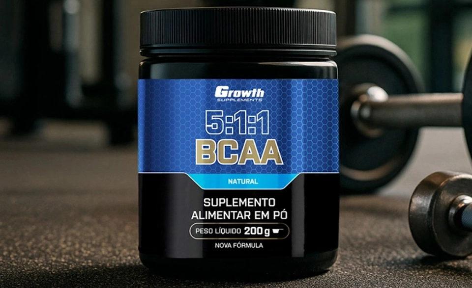 GROWTH SUPPLEMENTS - Imagem ilustrativa embalagem de BCAA 5:1:1