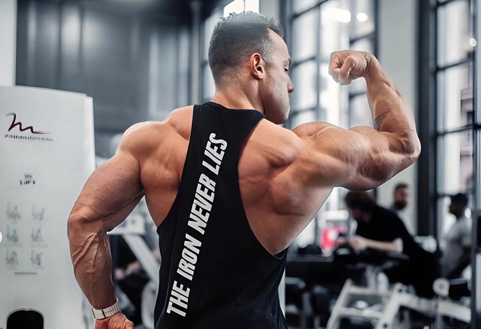 ATLETA TEAM GROWTH - Diogo Montenegro posando com a camiseta da Growth Supplements