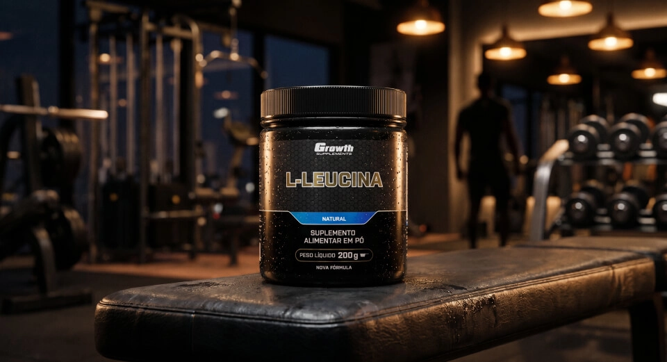 GROWTH SUPPLEMENTS - Imagem ilustrativa Leucina Growth em uma academia