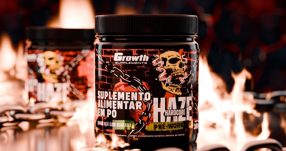 GROWTH SUPPLEMENTS - Imagem ilustrativa Pré-treino HAZE