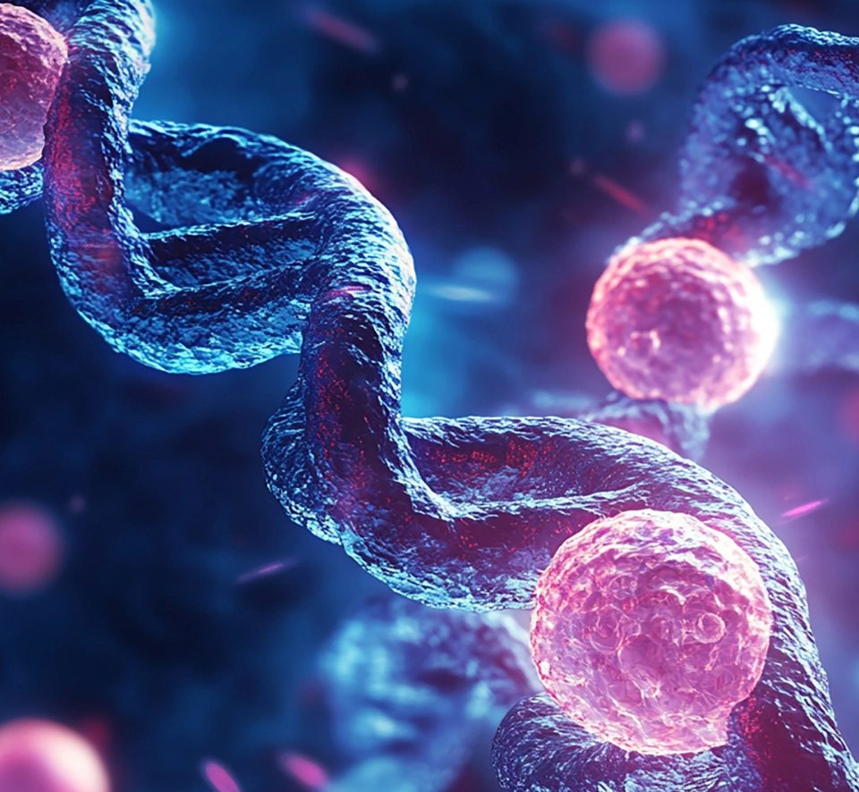 GROWTH SUPPLEMENTS - Imagem ilustrativa cadeia de DNA