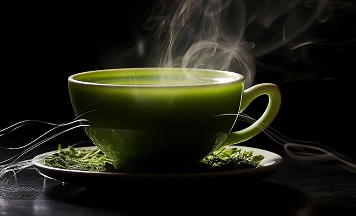GROWTH SUPPLEMENTS - Imagem ilustrativa xícara verde com chá