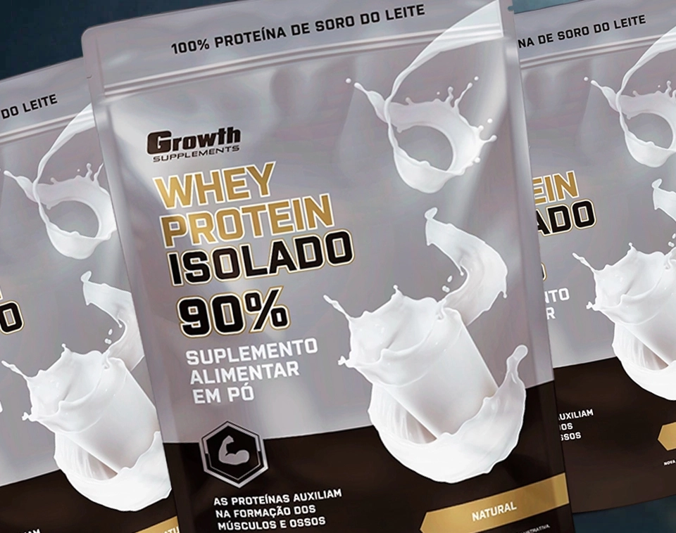 GROWTH SUPPLEMENTS - Embalagens de Whey Protein Isolado