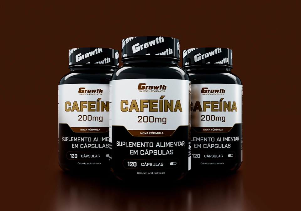 Suplemento Alimentar Cafeína 200mg - Growth Supplements