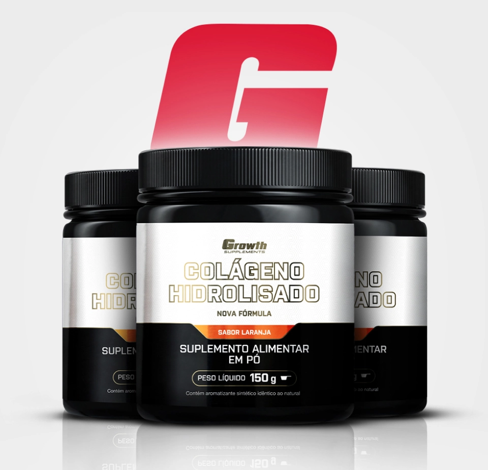 GROWTH SUPPLEMENTS - Embalagens de Colágeno em pó e LOGO