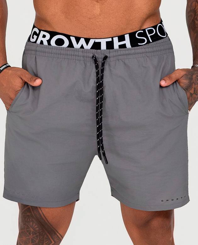 Bermuda Growth Cós Elástico Personalizado Cinza Grafite