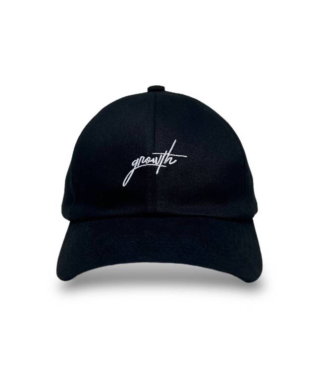 Boné Dad Hat Growth Manuscrito Preto