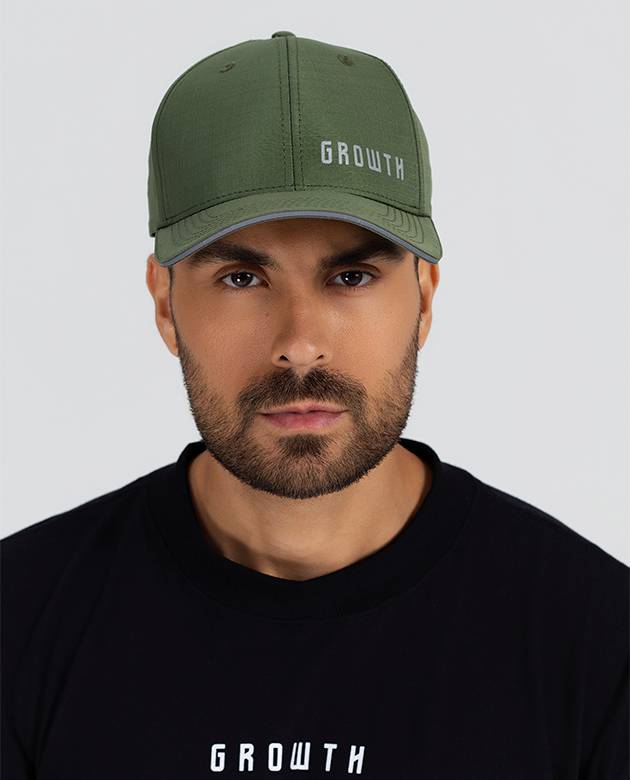 Boné flex aberto Growth verde militar