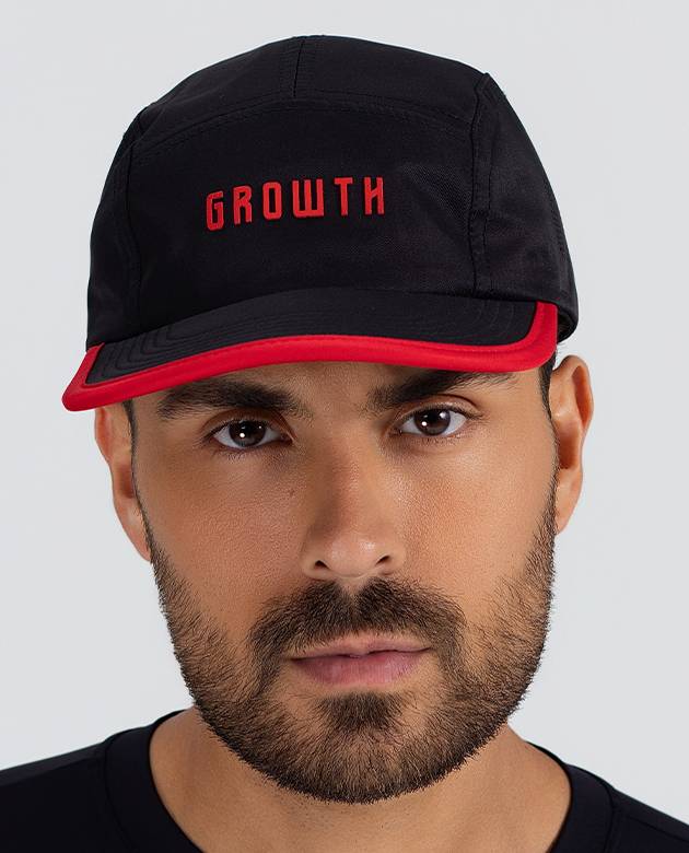 Boné Growth aba vies colorido vermelho