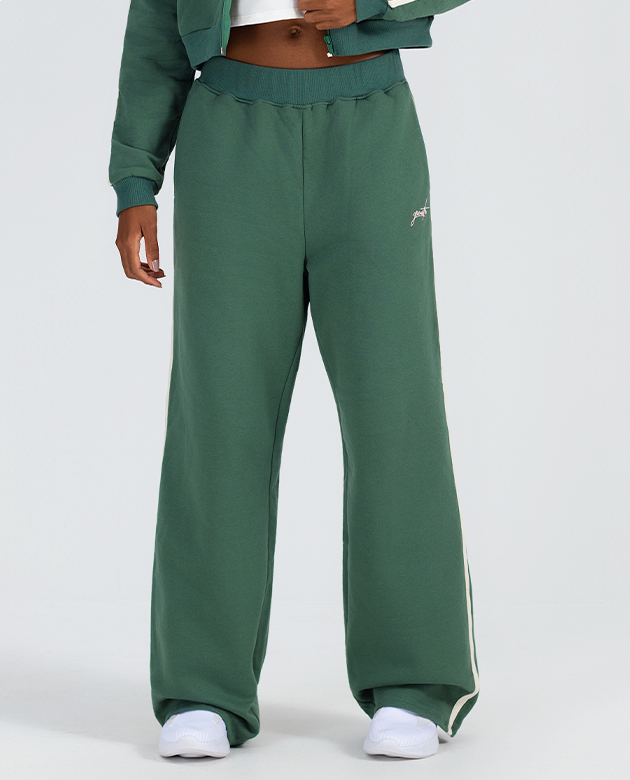 Calça moletom flare vivo lateral verde amazonia