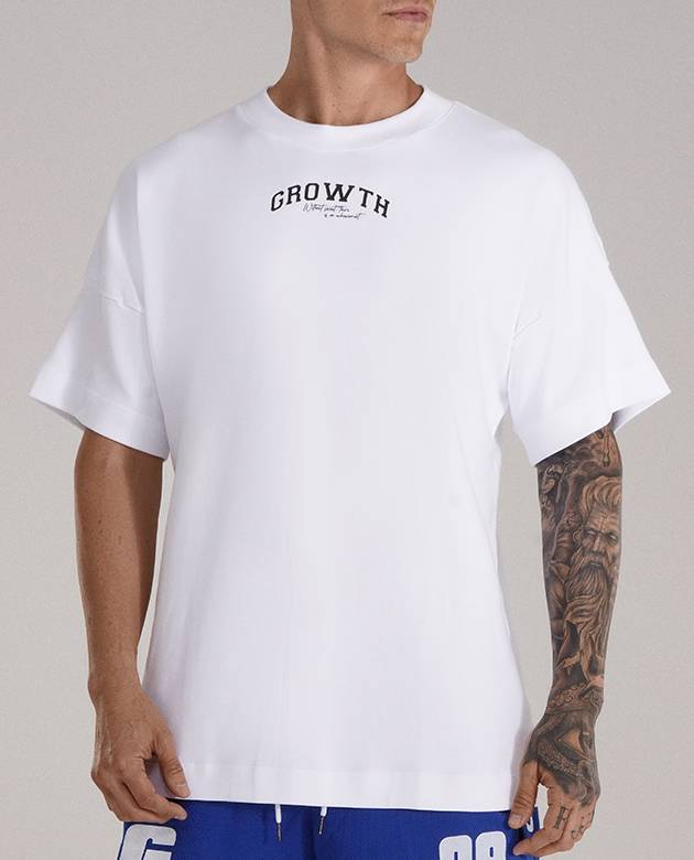 Camiseta Branca Growth Oversized Achievement