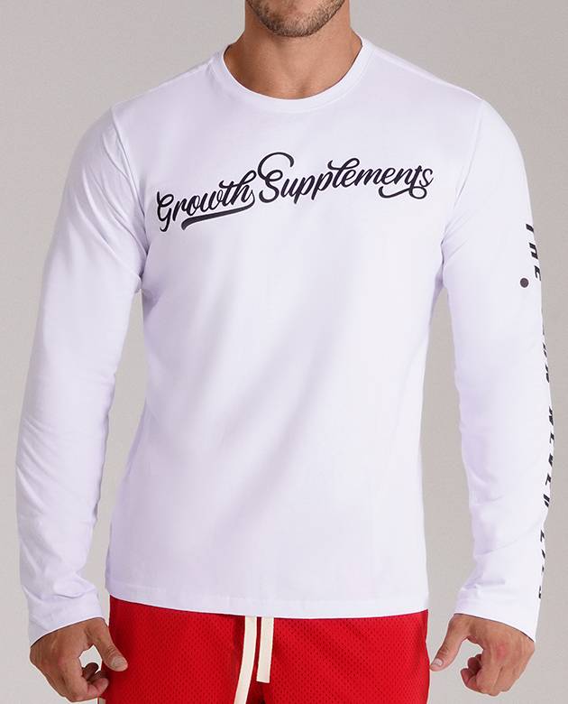 Camiseta Branca Manga Longa The Iron Never Lies - Growth Supplements