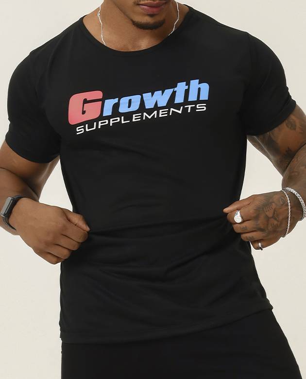 Camiseta Growth Casual Preta - Growth Supplements