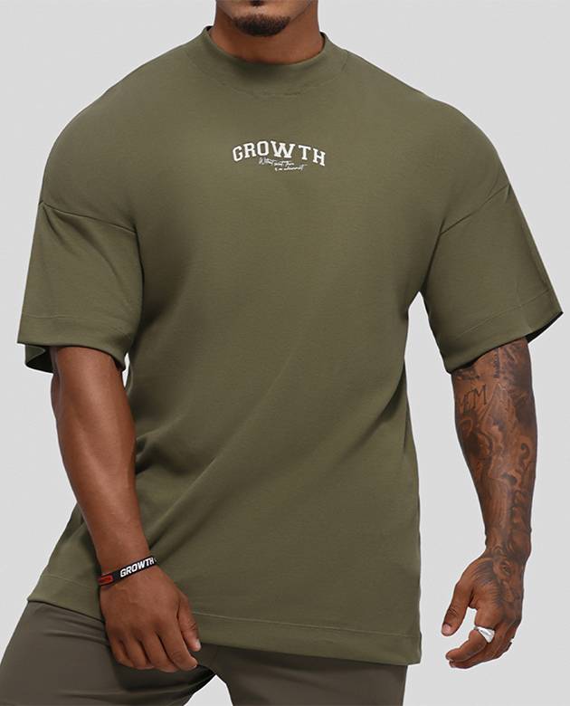 Camiseta Growth Oversized Achievement Verde