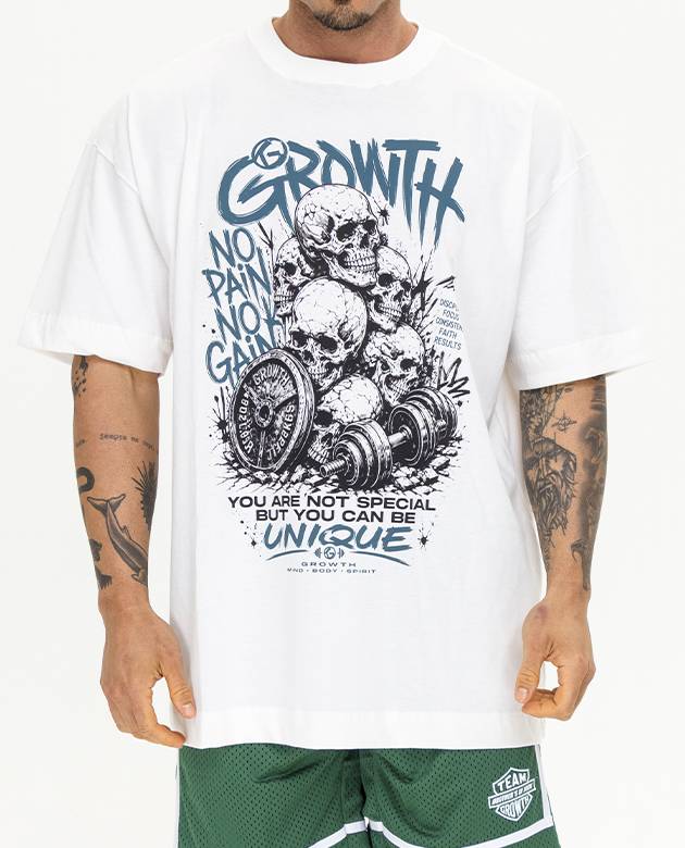 Camiseta Growth Oversized Caveiras Off White