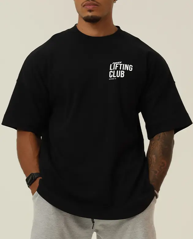 Camiseta Growth Oversized Lifting Preto