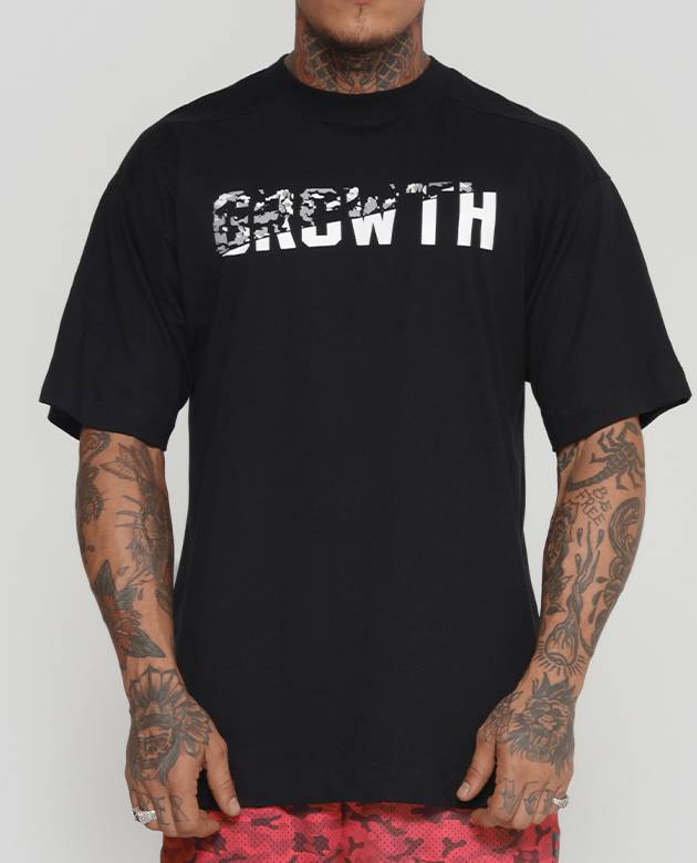 Camiseta Growth Oversized You Can Preto
