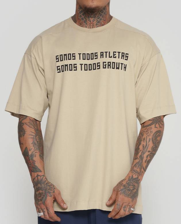 Camiseta Oversized Todos Growth Areia