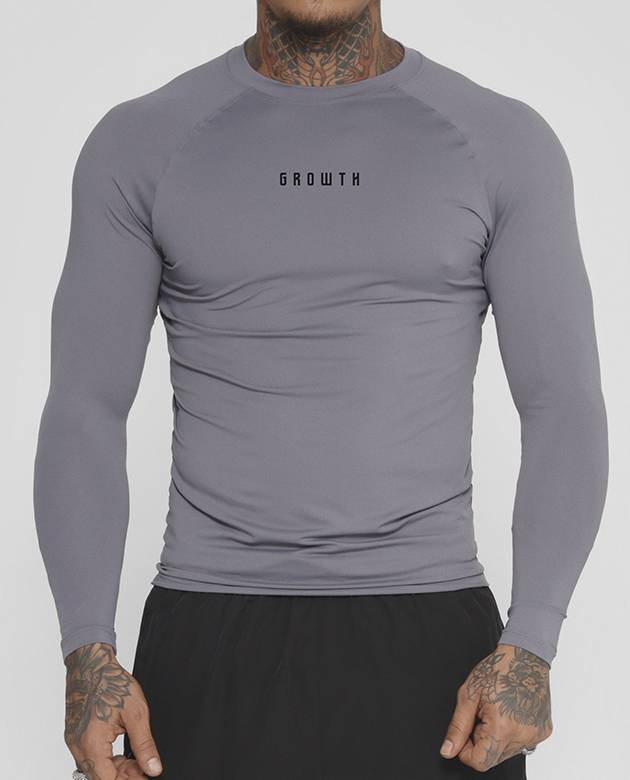 Camiseta Termica Manga Longa Growth Under Cinza