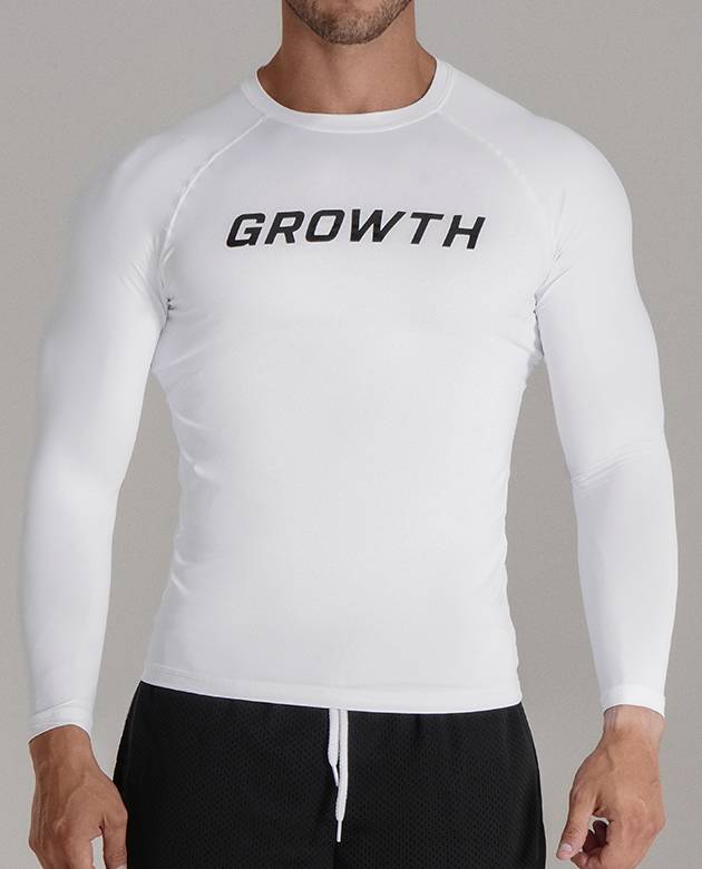 Camiseta Branca Manga Longa Termica Segunda Pele Growth
