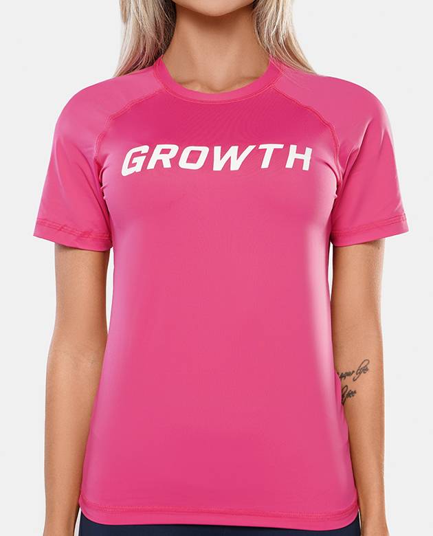 Camiseta Rosa Termica Segunda Pele Growth