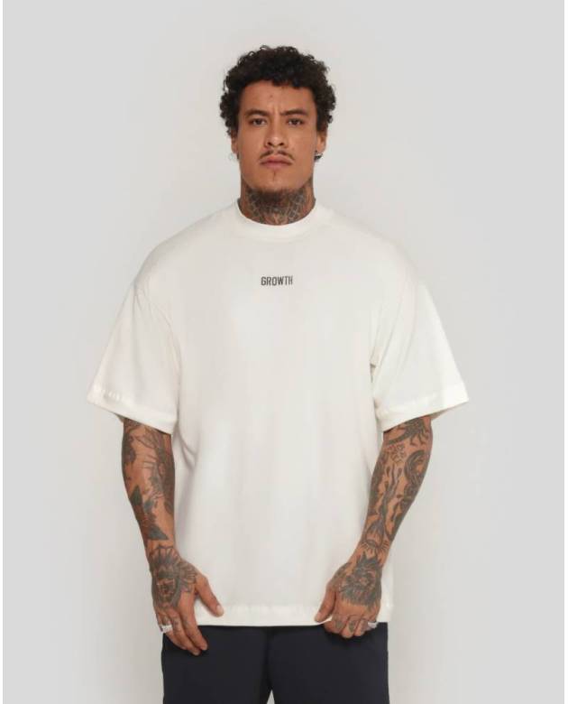 Camiseta Tecno Growth Oversized Off White