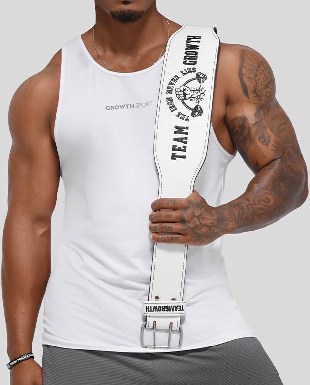 Cinturão Branco Team Growth The Iron Never Lies - Growth Supplements