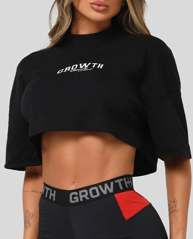 Cropped Growth Oversized Achievement Preto