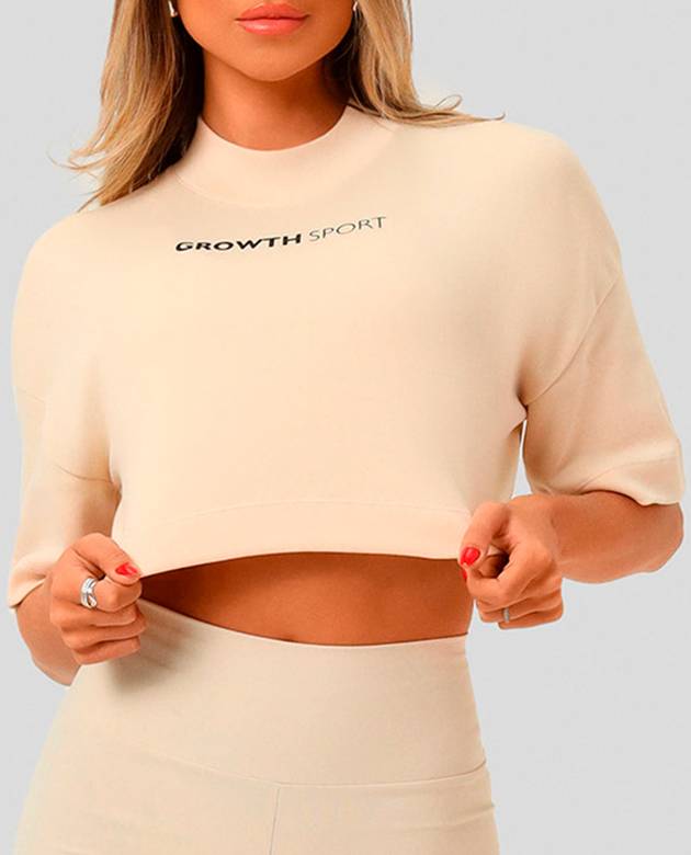 Cropped Growth Sport Oversized Bege