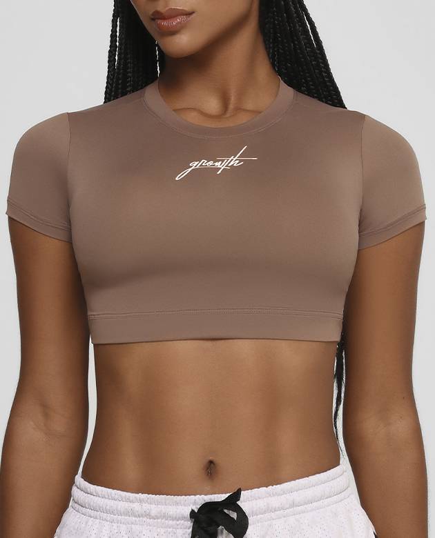 Cropped Sense Manuscrito Marrom