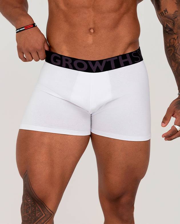 Cueca Boxer Branco Growth Premium