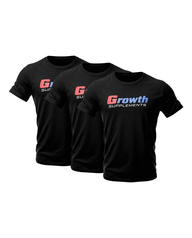 Kit 3 Camiseta Growth Casual Preta