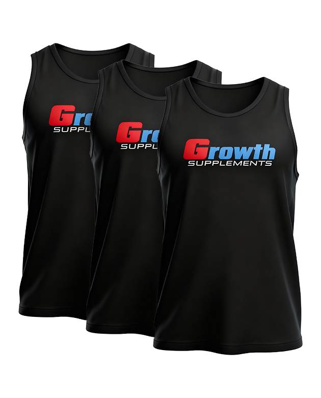 Kit 3 Regatas Growth casual Preta