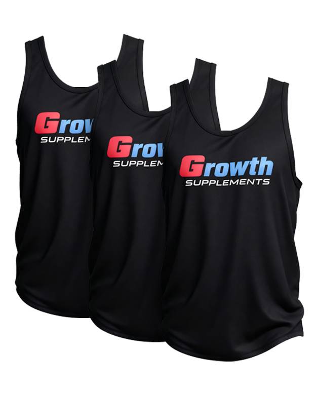 Kit 3 Regatas Growth Cavada Preta