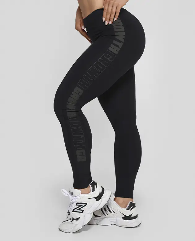 Legging All Black Ad Recorte Logo Growth