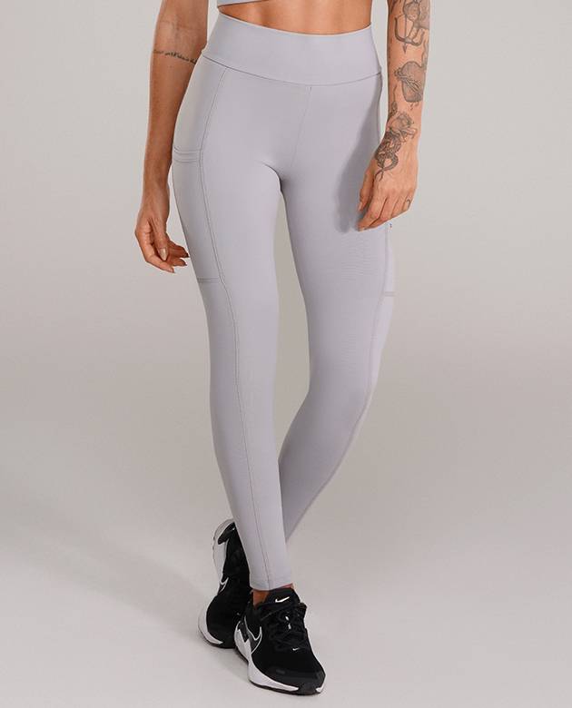 Legging Growth Beaut Cinza Glitter