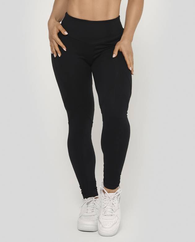 Legging Growth Cut Manuscrito Preto