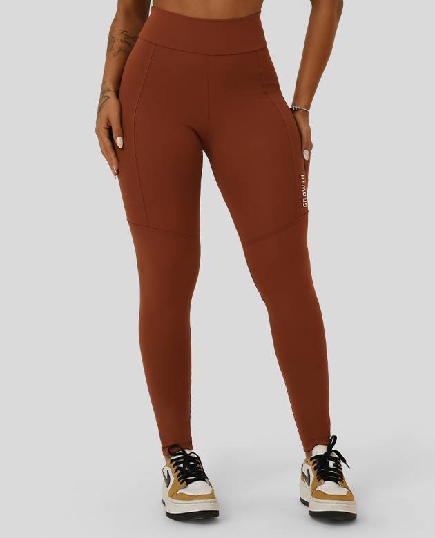 Legging Growth Shou Marrom Ambar