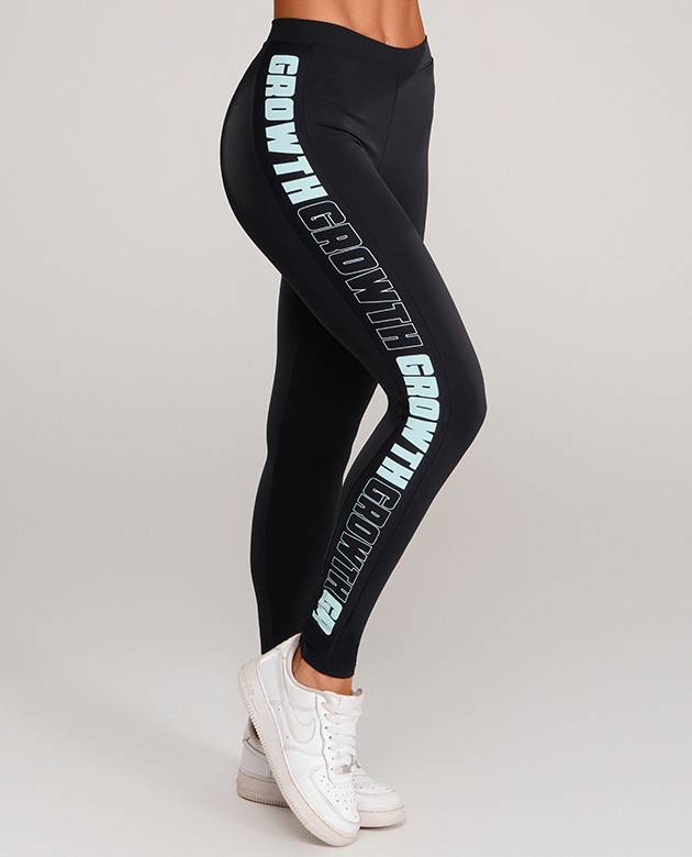 Legging Preta Ad Recorte Logo Growth