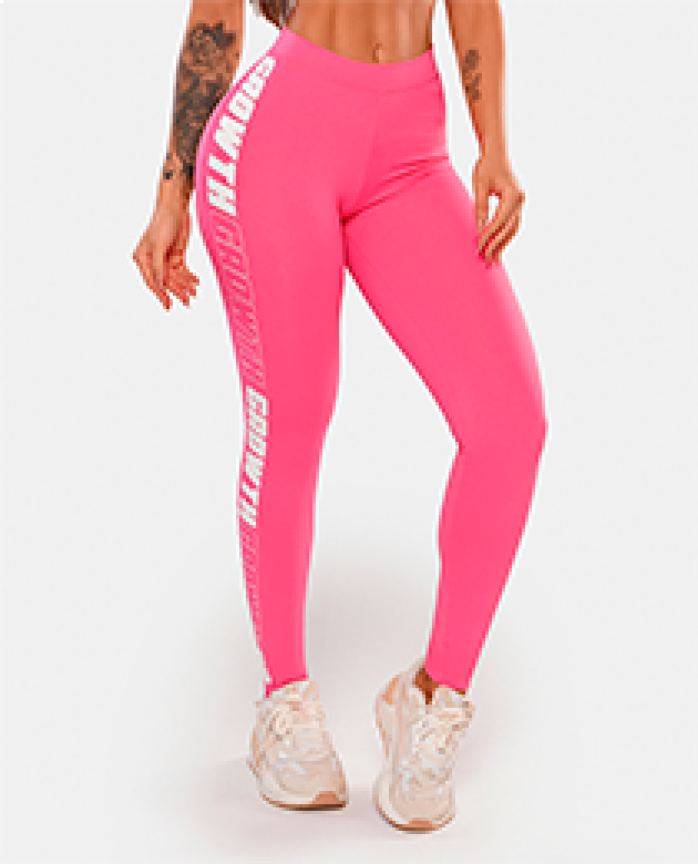 Legging Rosa Ad Recorte Logo Growth