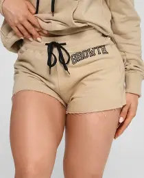 Short Moletom Growth Bege